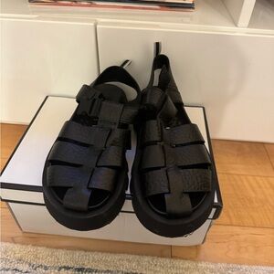 Miista Black Zia Sandals